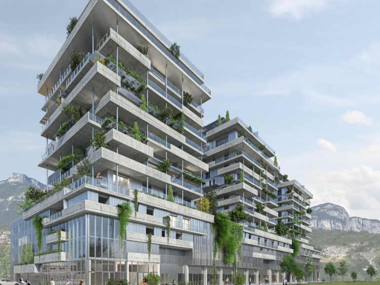 Legendre Construction réalise pour la Compagnie d'Architecture Nouvelle, 125 logements dans trois tours dans la ZAC de Vetrotex.