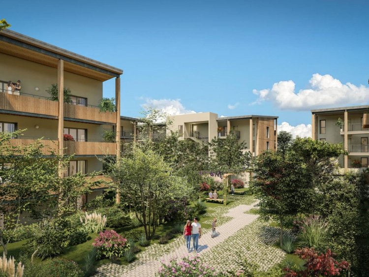 Architecture contemporaine et espaces verts généreux : la résidence Côté B incarne l'avenir de l'immobilier neuf à Biganos.