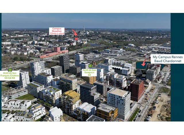 Programme neuf Rennes : My Campus Rennes Baud Chardonnet