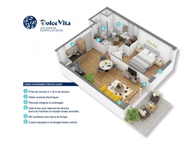Dolce Vita Residence Seniors appart Buxerolles