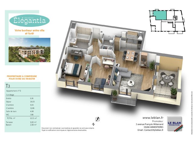 Programme immobilier neuf mixte Compiègne