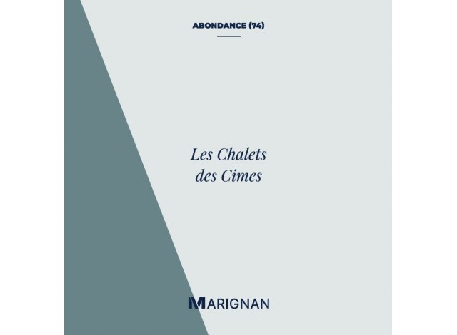 Programme immobilier neuf appart Abondance