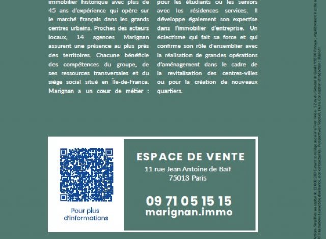 Programme immobilier neuf appart Paris 13ème