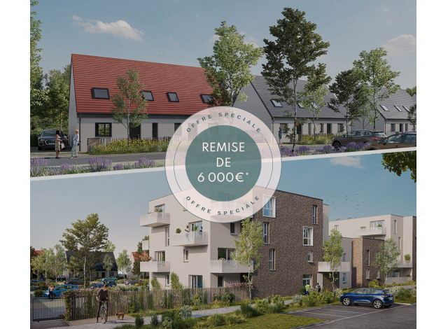 Investissement locatif en Nord-Pas-de-Calais : programme immobilier neuf pour investir Flanelle  Wattrelos