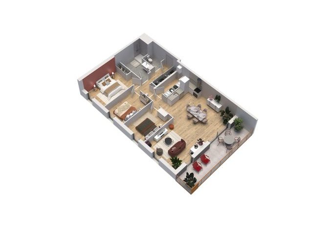Terrasses de la rive TR3 appart Inzinzac-Lochrist