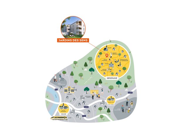 Jardins des Sens programme neuf Serpaize