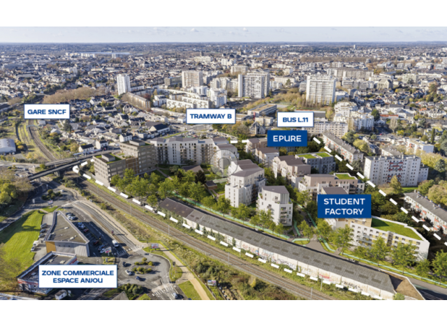 Projet immobilier Angers : Epure - Quartier Montaigne